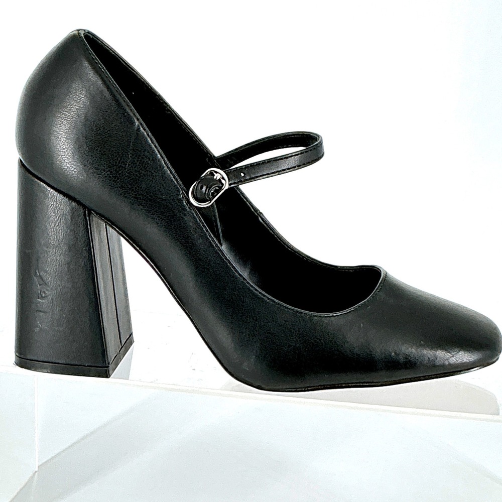 Call‎ It Spring Size 7.5 Black Mary Jane Block Heels Pumps Aldo